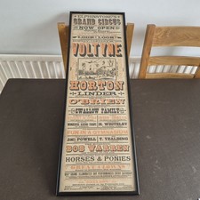 Ein interessantes Original 1889 viktorianisches Elphistones Zirkus Werbeplakat