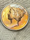 1920 Mercury Silver Dime AU + High Grade Toned