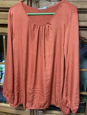 Janina Bluse Rostbraun Gr.48 oder 54 Neu