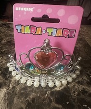 Cute Unique TiaraCrown Princess Dressup Costume Queen Party Headwear Silver 1 Ct
