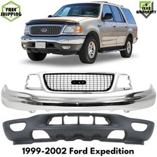 Front Bumper Face Bar Chrome Steel Grille Assembly For 99-2002 Ford Expedition Front Bumper Face Bar Chrome Steel Grille Assembly For 99-2002 Ford Expedition