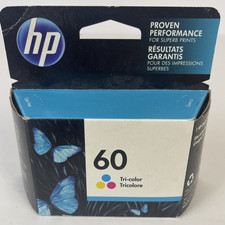 Genuine HP 60 Tri Color Ink Print Cartridge CC643WN New Sealed Expired 07/2022