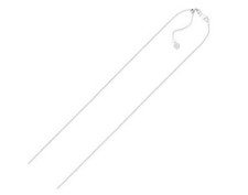 Diamond Designs 14 Karat White Polished 22" Adjustable Cable Link Chain 