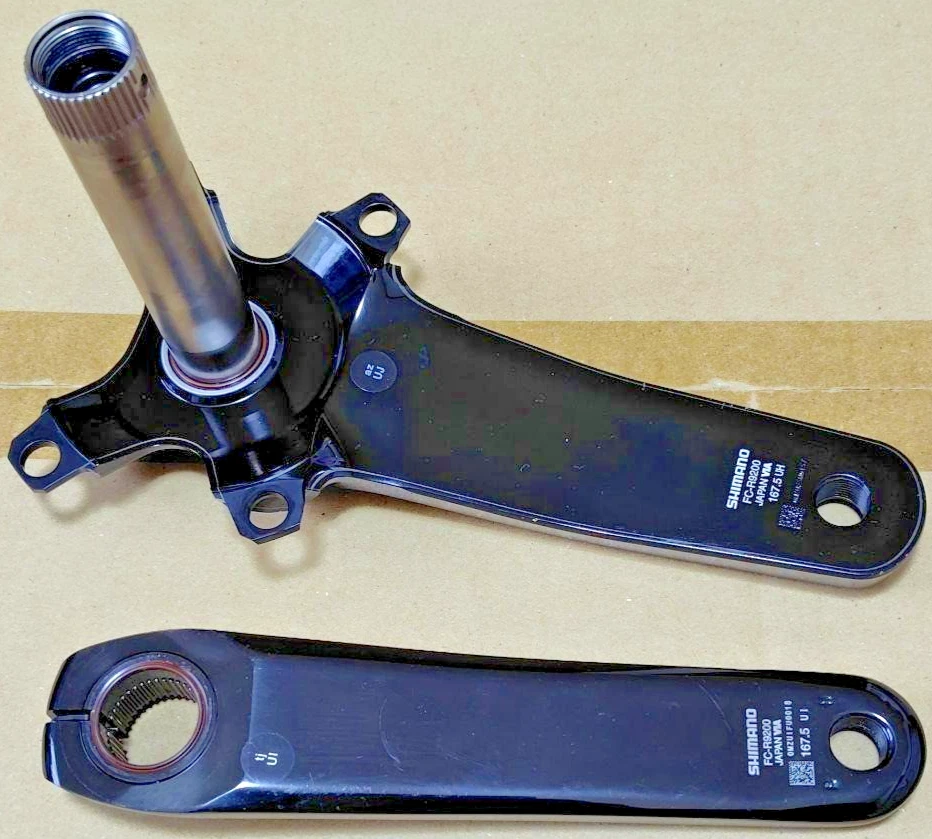 Brazos de manivela de bicicleta de carretera Shimano Dura-Ace FC-R9200 12S 167,5 mm sin plato Foto 3 de 4