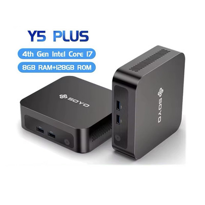 SOYO Y5 Plus Mini PC Intel i7   8GB RAM 128GB SSD Windows 11 Pro WLAN Bluetooth