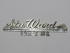 VTG Stu Ward Used Cars Essex Maryland Metal Dealership Badge Emblem MD Tag RARE