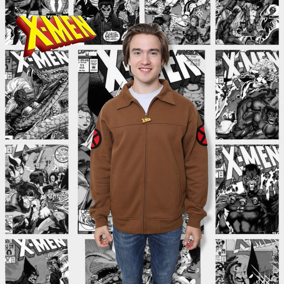 Chaqueta X-Men Cíclope Serie Animada Años 90 Pájaro Negro Marvel Comics Adulto Chaqueta Foto 4 de 4