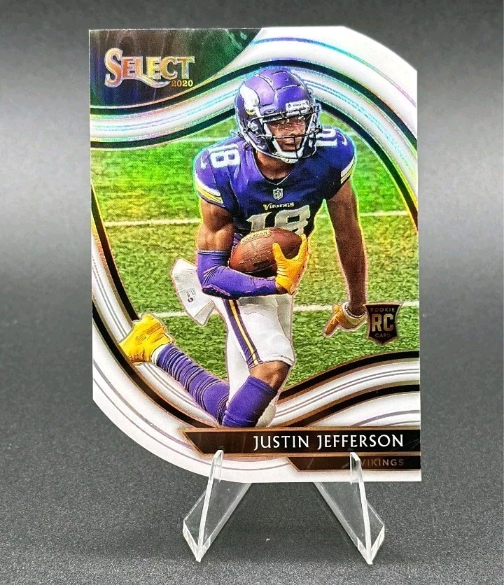 Justin Jefferson 2020 Panini Select Field Level White Die Cut #361 Rookie (RC)