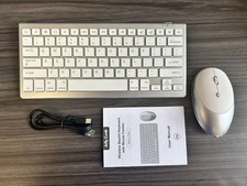Wireless Keyboard and Mouse Combo with 7-color Backlit, Ultra Slim Bluetooth