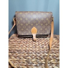 LOUIS VUITTON Cartouchiere GM Shoulder Bag Monogram Leather Brown M51252 32YE028