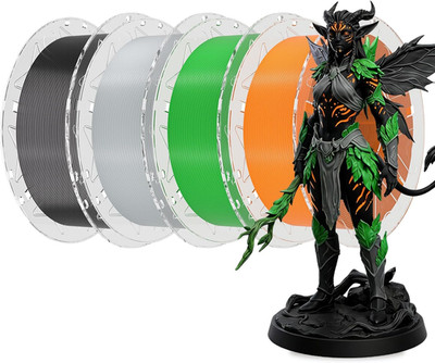 Hyper PLA 3D Printer Filament Bundle 1.75mm, 1KG, No-Tangle, 4 Colors