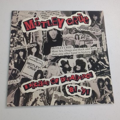 MOTLEY CRUE Decade Of Decadence 91 Double LP with OIS and Poster