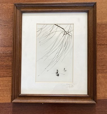 Don Hong Oai Signed Vintage Photograph Women On Boat Asian Landscape Art 1984