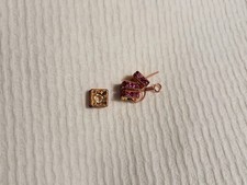 ROSE CRYSTAL SQUAREDELLES GOLD PLATE 8mm  10 Pieces