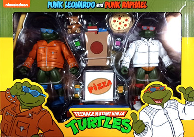 TEENAGE MUTANT NINJA TURTLES Punk Leonardo & Punk Raphael - NECA - 7'' / 18 cm