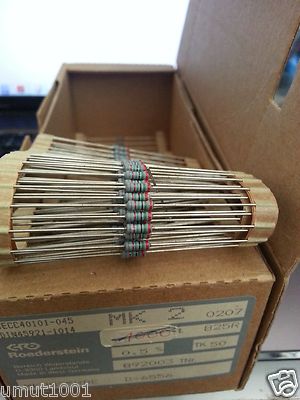 25pcs ROE MK2 825R 0.5% 50ppm 1/4W HI END METAL FILM RESISTORS FOR 