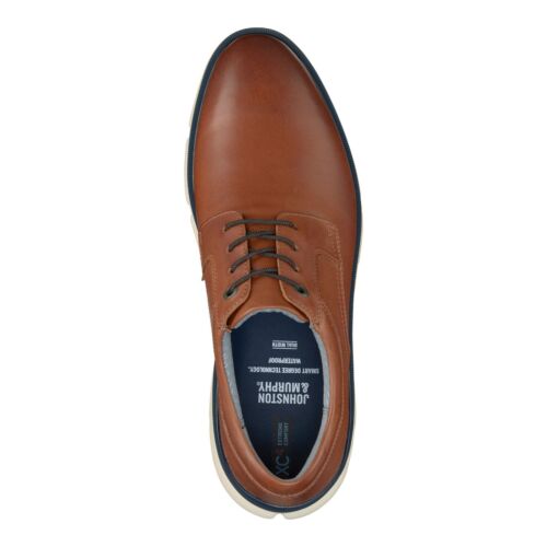 Johnston & Murphy XC4 Curtidor Puntera Lisa Impermeable Cuero Bronceado - Nuevo en Caja - Imagen 3 de 4