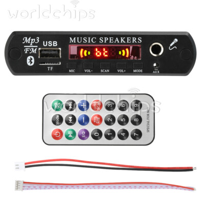 Bluetooth5.1 MP3/WMA/WAV/APE/FLAC Decoder Board Car Audio USB TF FM Radio Module