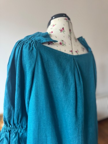 Lemuel MC (Like Toast)Artisan Teal Rosalind Dress in Linen- M-£285-BNWT - Picture 14 of 24