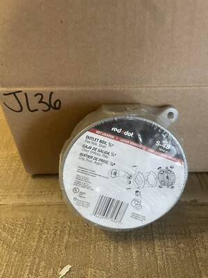 #ad #ad Red Dot Outlet Box 3 4quot; Five Hole Silver Metal Die Cast S 48 $14.99