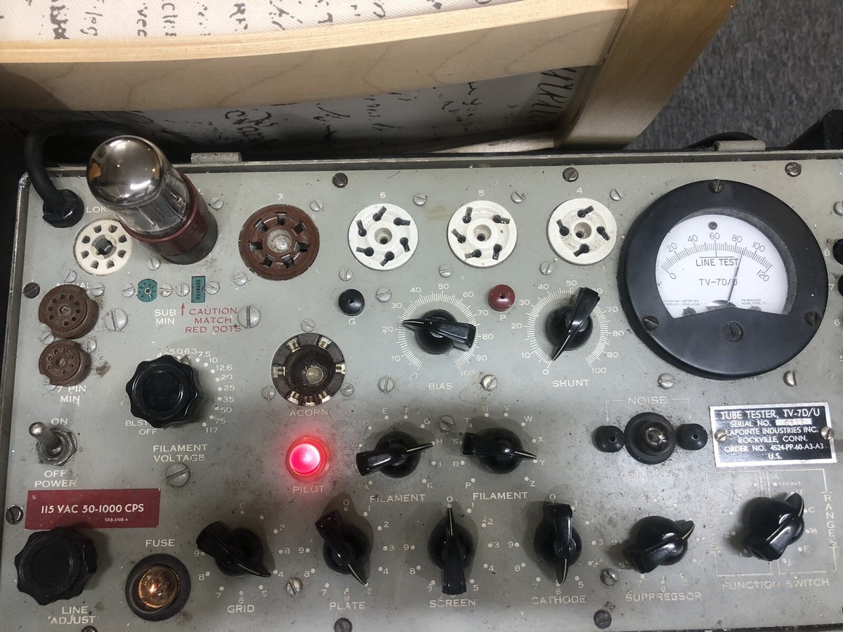 RCA JAN CRC 5692/6SN7 red base black plate, triple mica