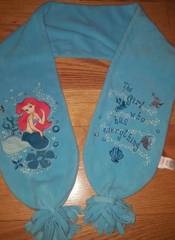 Disney Girls Ariel Mermaid Scarf One Size
