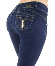 Women Plus / Junior Size Colombian Design Mid Waist Butt Lift Skinny Jeans