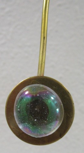 Artist Gary Rosenthal Copper Brass Fused Glass Dreidel Kinetic Sculpture - Picture 11 of 14