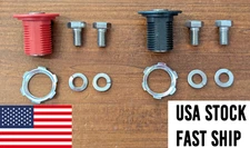 2 Pack 5/16in Thru Panel Battery Terminal Connector 250A Positive Negative, USA!