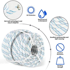 Nylon Double Braid Polyester Arborist Bull Rope Pulling Rigging Line 5/8" × 150'