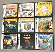9 Nintendo DS Games Tetris Party Space Invaders Namco Museum Professor Layton
