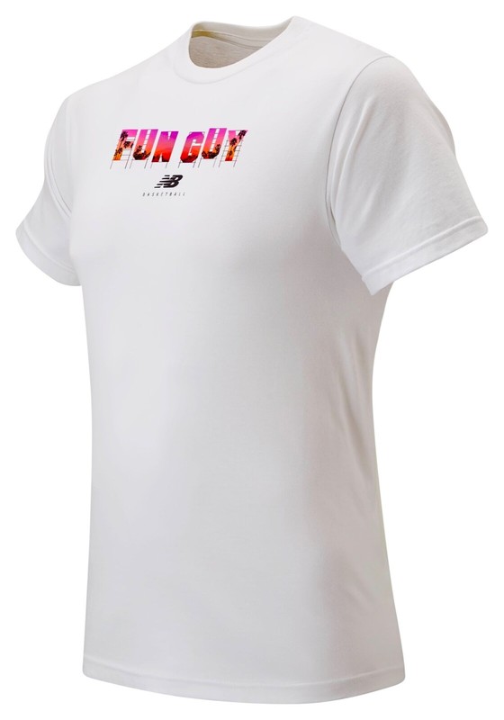 New Balance® Cali Fun Guy Basketball Tee | S | White | $40