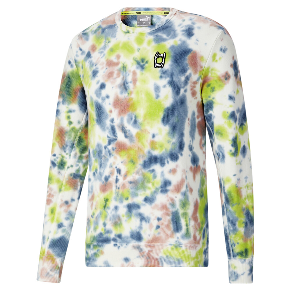 Puma Pivot Tie Dye Crew Neck Basketball Sweatshirt Mens Size L   53456201