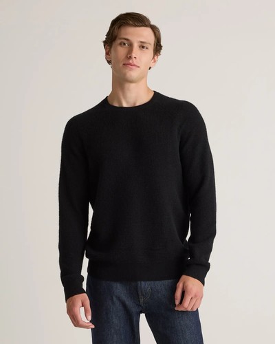 Quince schwarz mongolischer Kaschmir Waffel Pullover Herren Größe M neu mit Etikett $ 129 Einzelhandel
