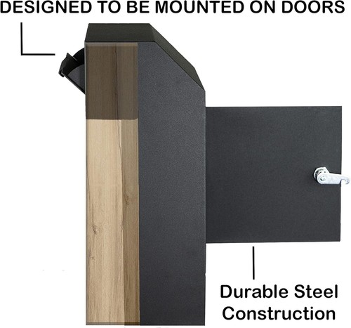 Buzón de acero resistente para todo tipo de clima - Caja de puerta segura para llaves y letras - Imagen 5 de 11
