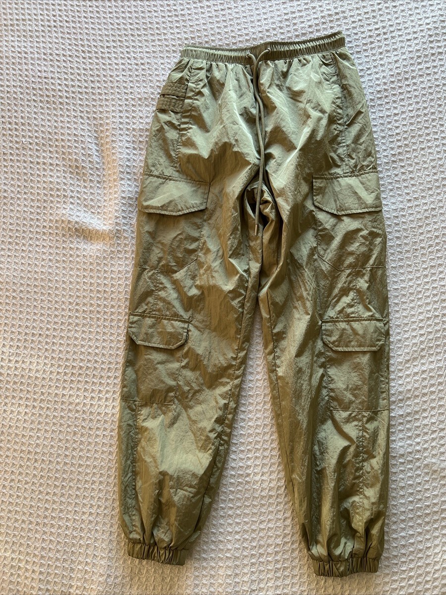 Forever 21 Womens Pant/Ankle Woven Cargo Beige Size Small Lined Jogger