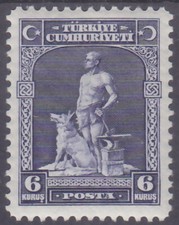 TURQUÍA / TURQUÍA - 1929 LOBO - PERRO - PERRO Mi.: 888 - **MNH**