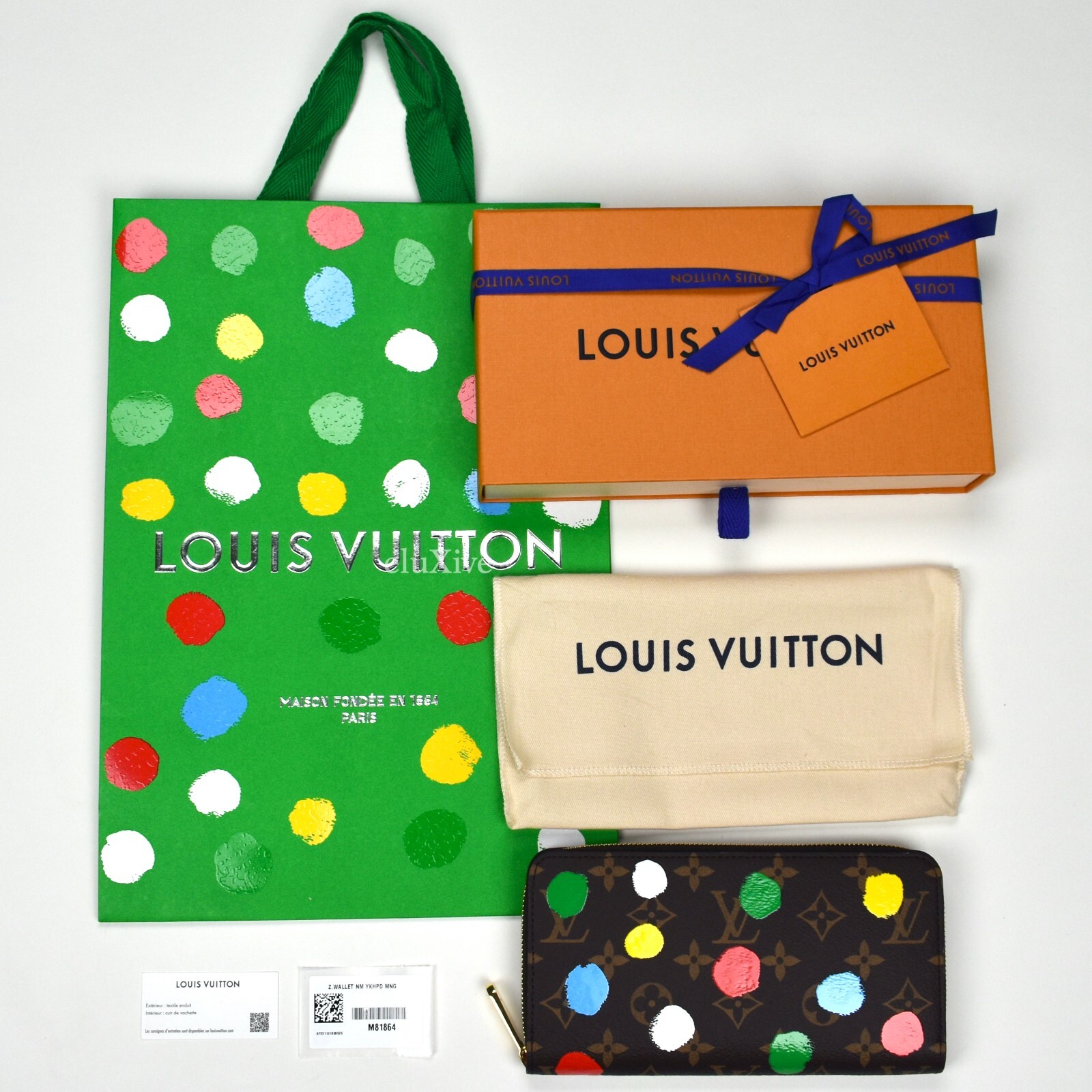 NWT Louis Vuitton Yayoi Kusama Paint Dot Monogram Zippy Wallet 2023 AUTHENTIC image 2