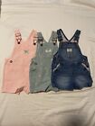 Toddler Girl Overalls - Set of 3