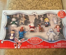 Rudolph the Red Nosed Reindeer figure Set 10Pc NEW IN BOX Collectibles Christmas