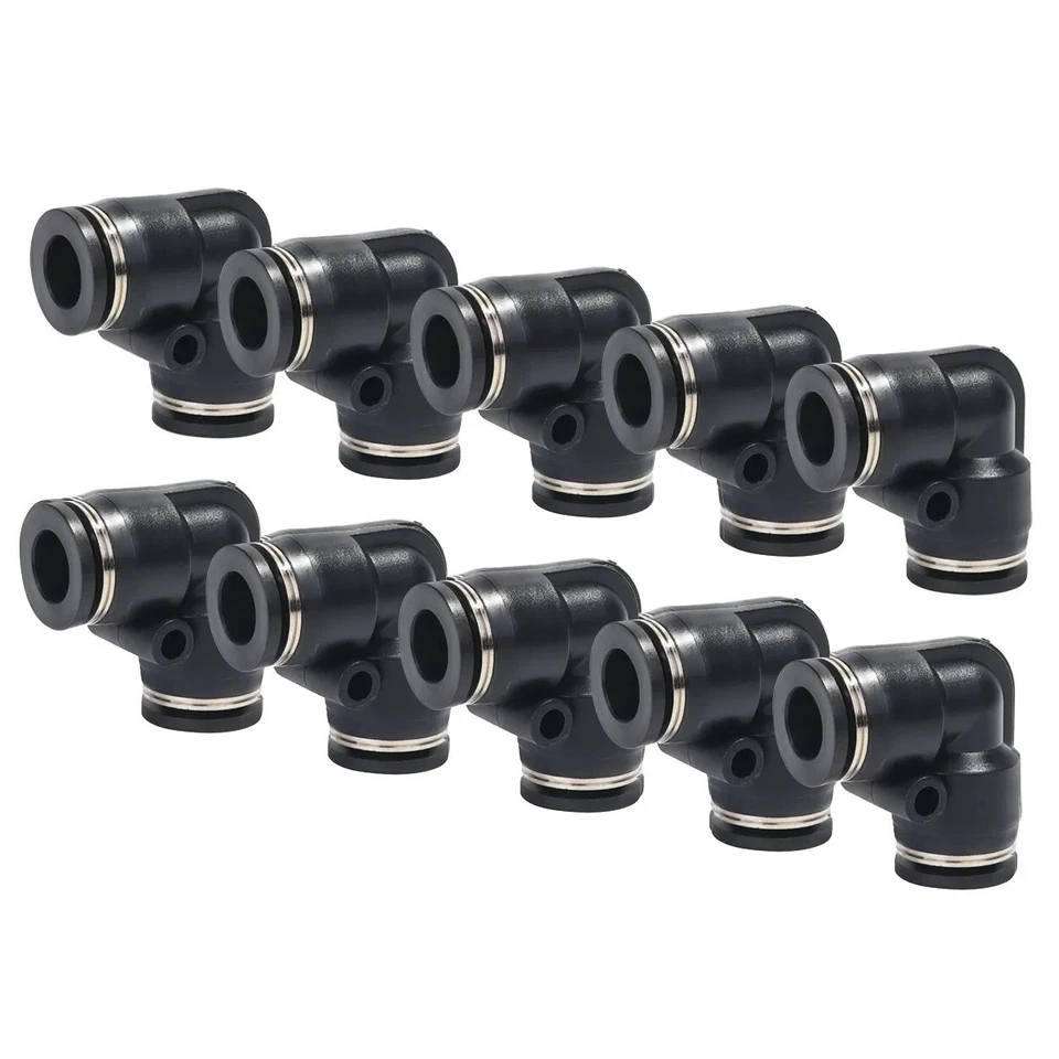 Nylon Air Line Pneumatic Quick Push to Connector Fittings For 1/2" OD Hose 10Pcs - Image 4 of 4