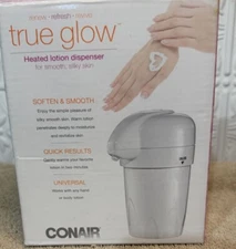 CONAIR TRUE GLOW Heated Lotion Dispenser Warmer HLD23TGR Warm Lotion Silky Skin