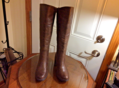 BARETRAPS Women's Brown Strappy Gyllian Round Toe Block Heel Boots Shoes 6M - Picture 4 of 16