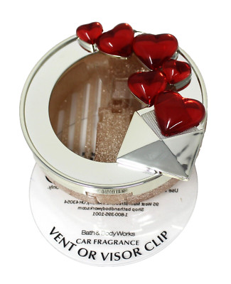 Bath & Body Works Red Heart Love Scentportable Vent Visor Clip Valentine's Day