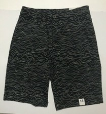 Arizona Flex Classic Fit Shorts-Black/White- Adjustable - Boys Size 14 30