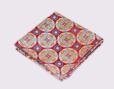 Lord R Colton Masterworks Pocket Square - Isla Negra Red Silk - 75 Retail New