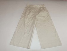 Banana Republic Women's Cruise Cropped Wide Leg Pants Size 12 Pleated Front EUC