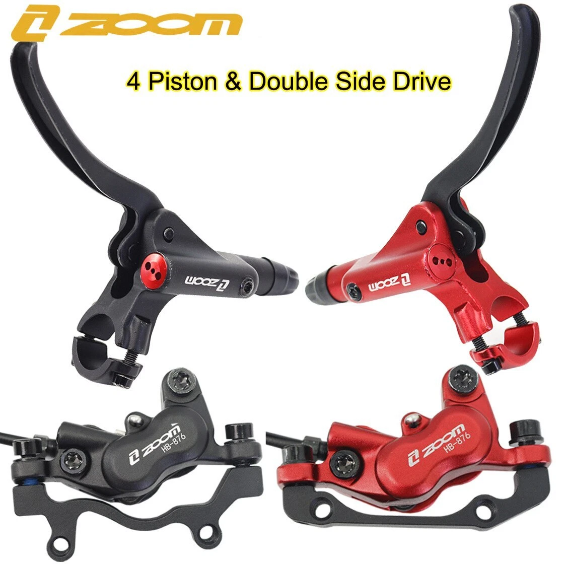 Mountain Bike 4 Piston Hidraulic Disc Brake MTB 800 1400mm Oil Pressure Brakes