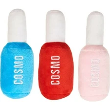 Fashion Pet Cosmo Nail Polish Assorted Plush Dog Toy, 6 in
