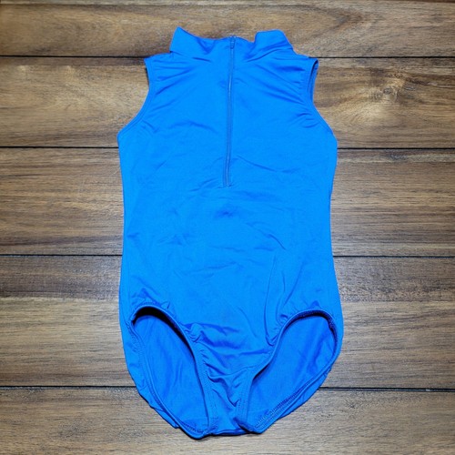 Motion Wear Royal Blue Sleeveless Bodysuit - Size Med Child (8-10) - Picture 2 of 5